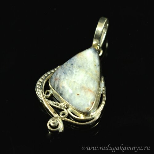 фото Подвеска, лунный камень, мультиколор кулон беломорит "грация" 24*35мм.