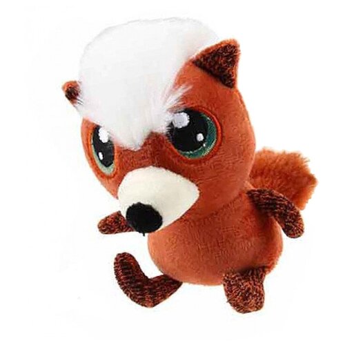 Игрушка для собак GIGWI Лиса с большими глазами с пищалкой 16см, серия PLUSH FRIENDZ