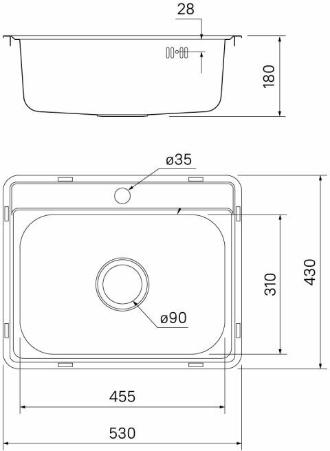 Кухонная мойка Iddis Basic BAS53P0i77