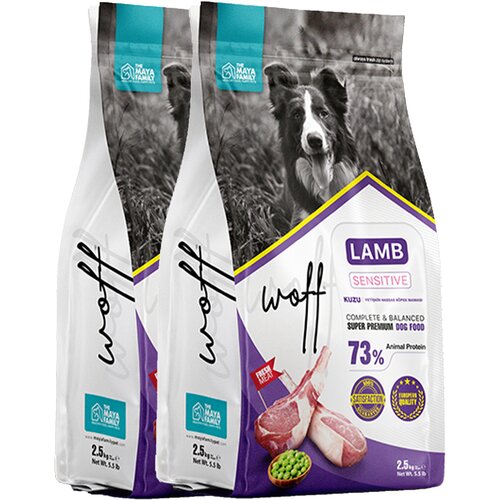 WOOF Sensitive ягненок 2.5кг для собак с чувств. пищеварением х 2шт.