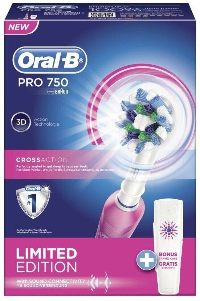 Электрическая зубная щетка Oral-B Professional Care 1000, розовый/белый - фотография № 5