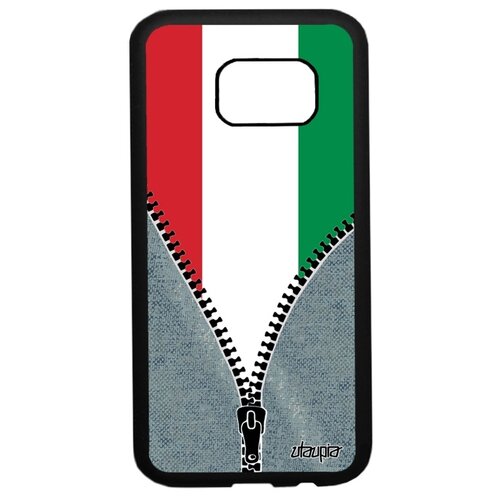 фото Чехол на смартфон samsung galaxy s7, "флаг венгрии на молнии" патриот путешествие utaupia