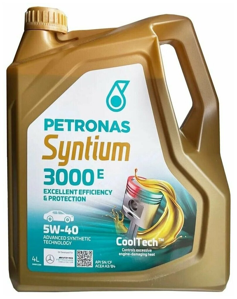 Моторное масло PETRONAS SYNTIUM 3000 E 5W-40 Синтетическое 4 л