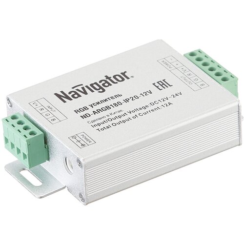 Усилитель для светодиодной ленты RGB Navigator (71494) 180/360 Вт 12 В IP20 усилитель для светодиодной ленты rgb navigator 71494 180 360 вт 12 в ip20