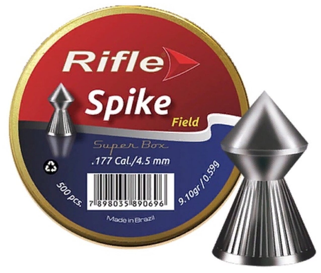 Пули пневматические RIFLE Field Series Spike 4,5 мм., 0,59 грамм (500 шт.)