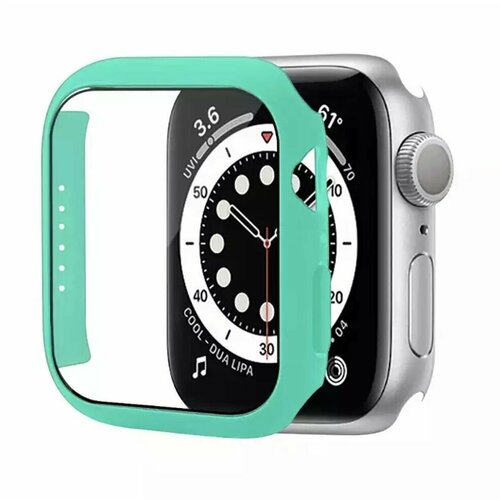 Защитный пластиковый чехол (кейс) Apple Watch Series 1 2 3 (Эпл Вотч) 38 мм для экрана/дисплея и корпуса противоударный бампер бирюзовый защитный пластиковый чехол кейс apple watch series 1 2 3 эпл вотч 42 мм для экрана дисплея и корпуса противоударный бампер лавандовый
