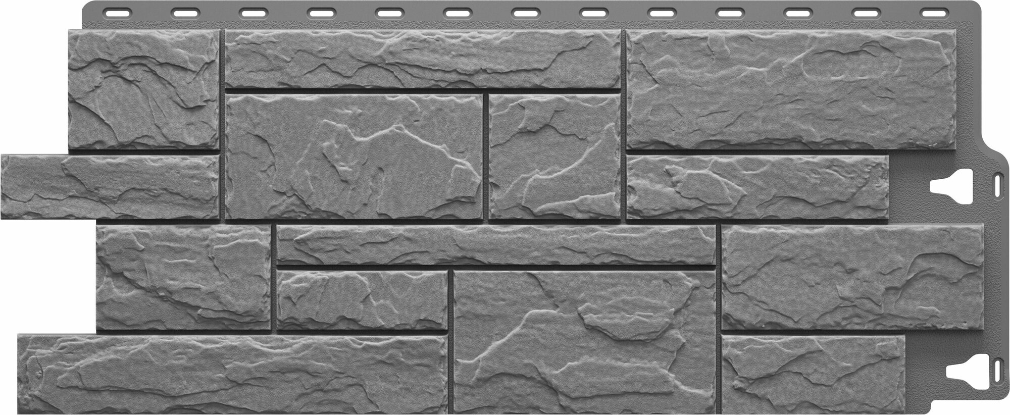 Фасадная панель Dacha слоистый камень 930x406 мм серый 0.38 м - фотография № 2