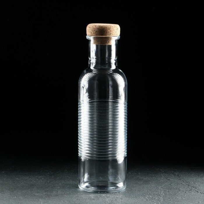 Бутылка Hoop, с крышкой, 1 л, стекло - фотография № 1