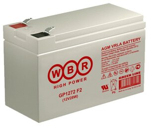 Аккумулятор для ИБП WBR GP1272 12V 28W 7.2Ah клеммы F2