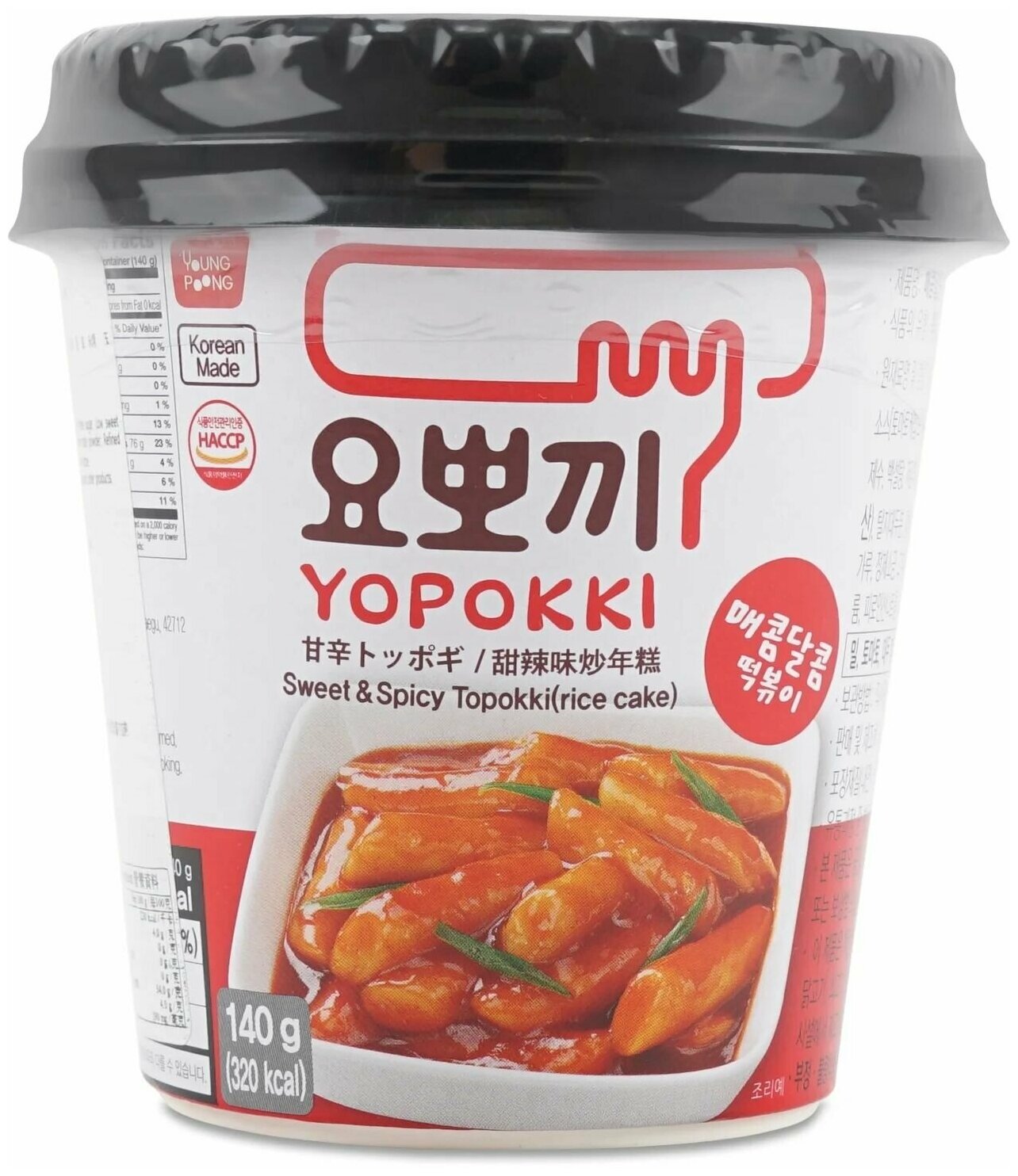 Токпокки YOPOKKI с остро сладким соусом 120г / токпоки Корея / MOREMANGO