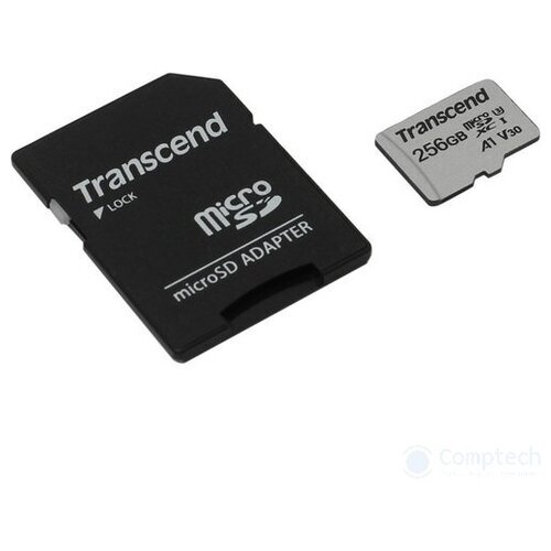 Micro SecureDigital 256Gb Transcend Class 10 TS256GUSD300S-A {MicroSDXC Class 10 UHS-I U3 SD adapte