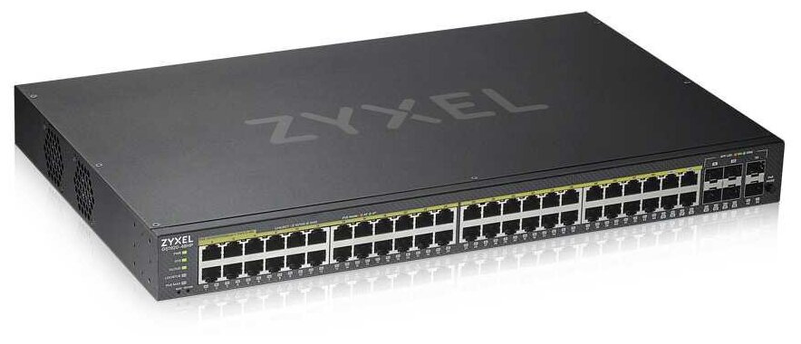 Коммутатор/ ZYXEL GS1920-48HPv2 Hybrid Smart switch PoE+ ZYXEL Nebula Flex, 44xGE PoE+, 4xCombo (SFP/RJ-45 PoE+), 2xS