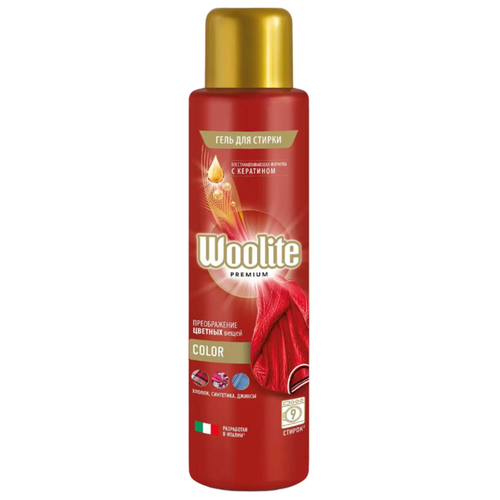 Жидкое средство для стирки Woolite Premium Color, гель, для цветных тканей, 450 мл