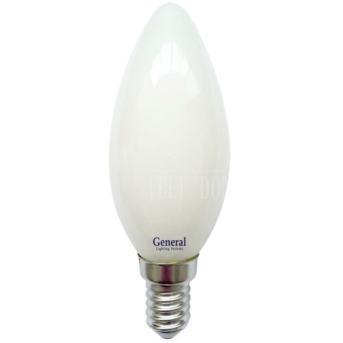 Лампочка светодиодная 8Вт свеча 638400 General GLDEN-CF-8-230-E14-6500