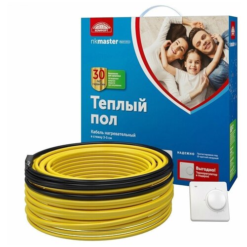 Греющий кабель БНК 450 Вт в стяжку Национальный Комфорт Мастер с регулятором 3 м кв 375 м 3490₽