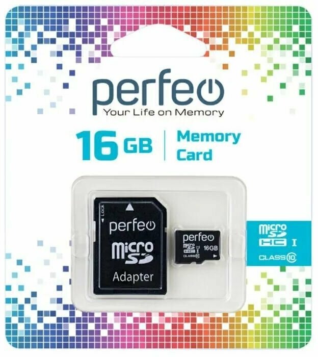 Карта памяти Карта памяти Perfeo microSD 16GB High-Capacity (Class 10)