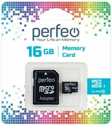 Карта памяти Perfeo microSD 16GB High-Capacity (Class 10)