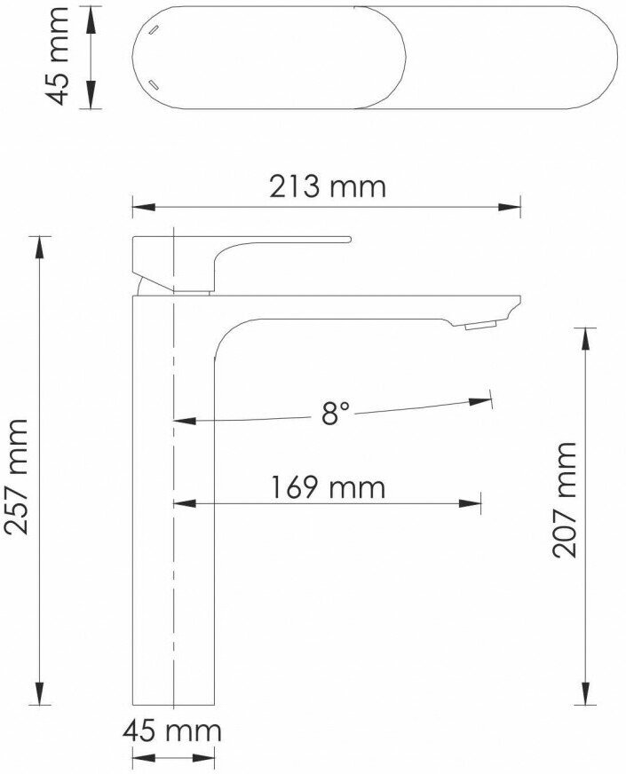 Смеситель для раковины Wasserkraft Elbe (7403H) - фото №13