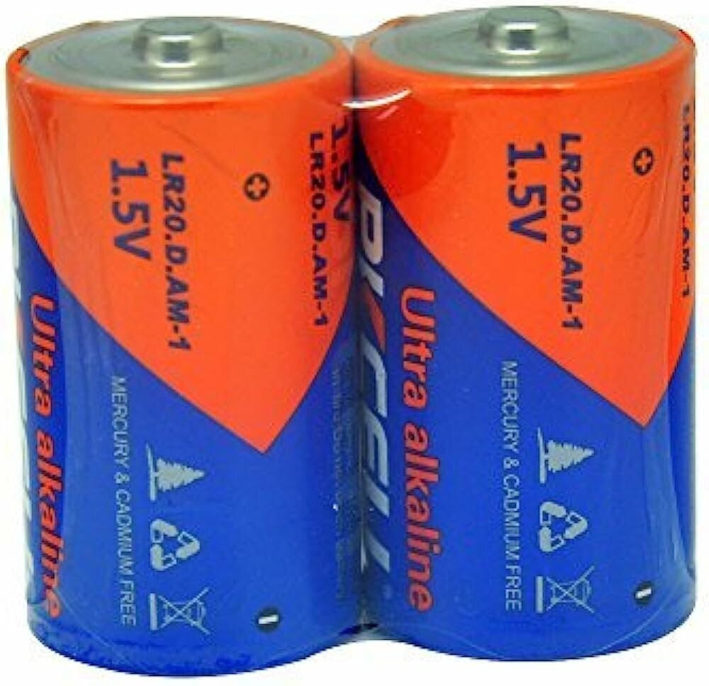 Батарейки PKCELL Ultra Alkaline LR20-2S в упаковке 2 шт.