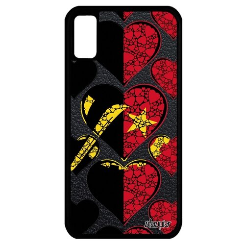 фото Чехол на телефон apple iphone x, "флаг анголы с сердцем" государственный страна utaupia