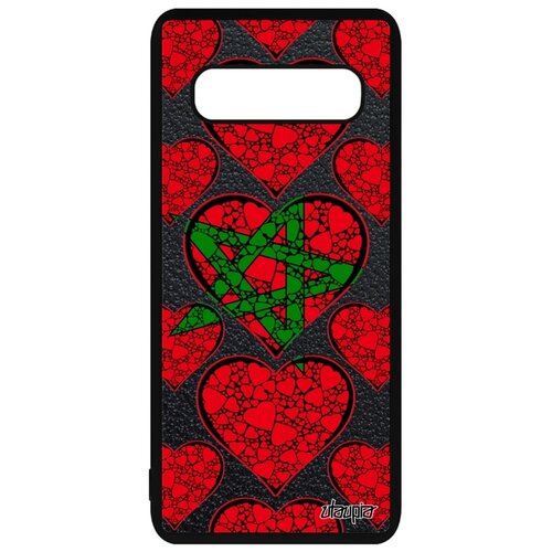 фото Чехол для мобильного galaxy s10 plus, "флаг марокко с сердцем" страна патриот utaupia