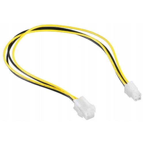 Удлинитель Cablexpert ATX 4-Pin - ATX 4-Pin (CC-PSU-7), 0.3 м, 1 шт., желтый/черный кабель удлинительный 4 pin 4 pin 0 3м nanoxia nxpwv3ebr