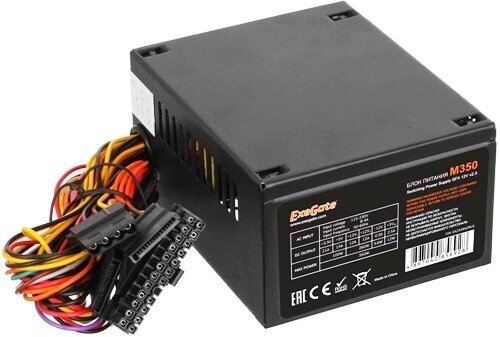 Блок питания Exegate SFX M350 350Вт 8 см, 20+4 pin, 2 SATA, 2 molex, FDD