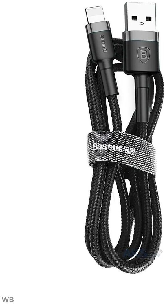 Кабель Baseus Cafule USB - Lightning, 1 м, 1 шт., черный/серый - фотография № 20