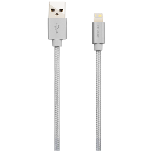 Кабель Canyon USB - Lightning (CNS-MFIC3), 1 м, pearl white кабель canyon usb lightning cns mfic3 1 м dark grey