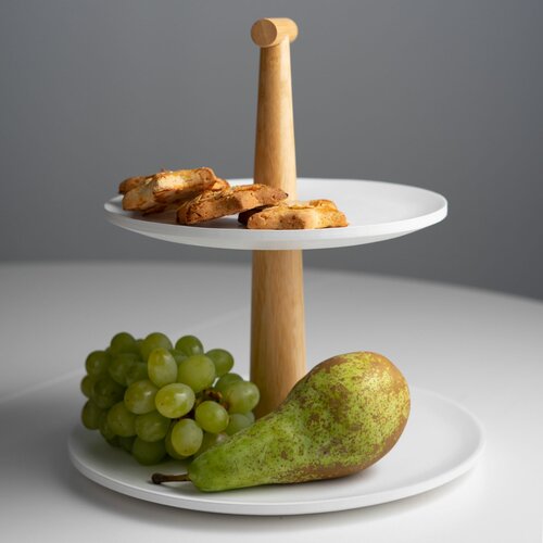 Фруктовница двухярусная TAVOLONE 25.5см, бамбук