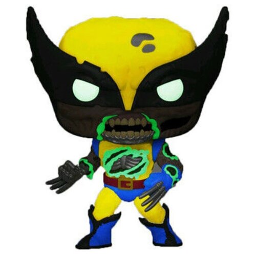 фото Фигурка funko pop marvel: zombie wolverine glows in the dark exclusive bobble-head (9,5 см)