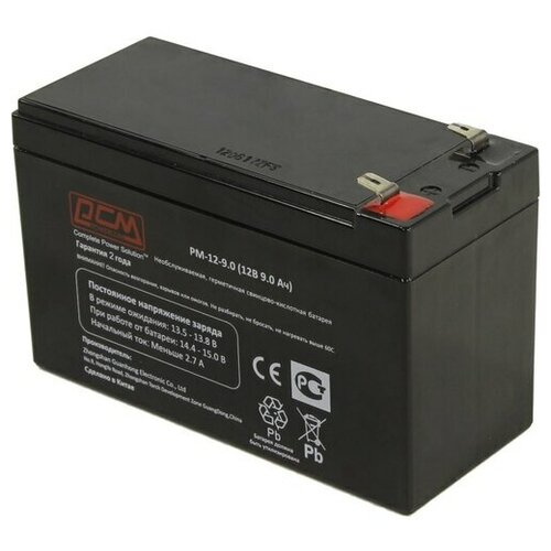 Аккумулятор Powercom PM-12-9.0 аккумулятор sunways gp 12 7 2 12в 7 2 ач agm