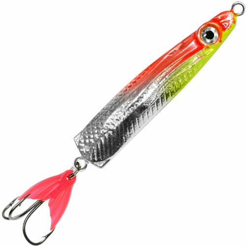 Блесна для рыбалки AQUA галстук 26,0g цвет 03 (серебро, красный и желтый металлик), 1 штука в комплекте
