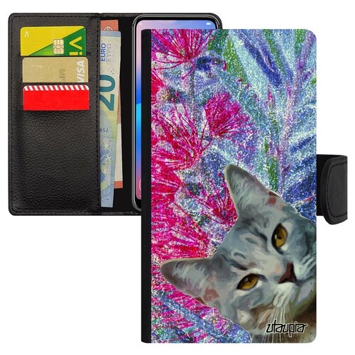 фото Чехол книжка на мобильный iphone 8 plus, "котик" киса кот utaupia