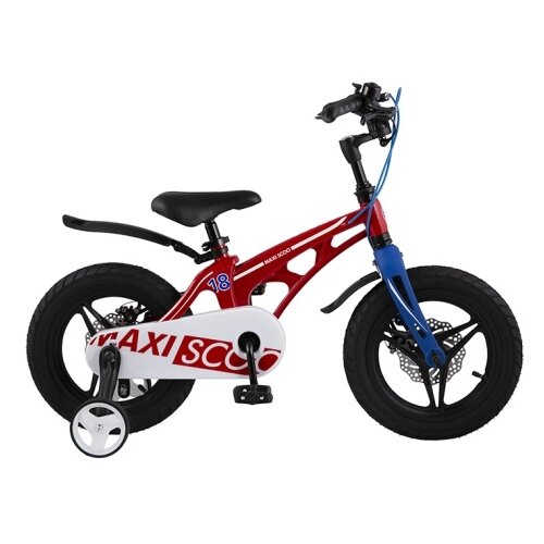 фото Детский двухколесный велосипед maxiscoo, серия "cosmic" (2021), делюкс, 18", красный
