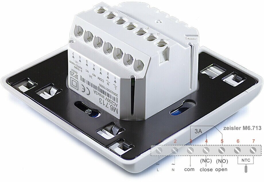 Терморегулятор/термостат ZEISSLER для теплого пола, программируемый - фотография № 2