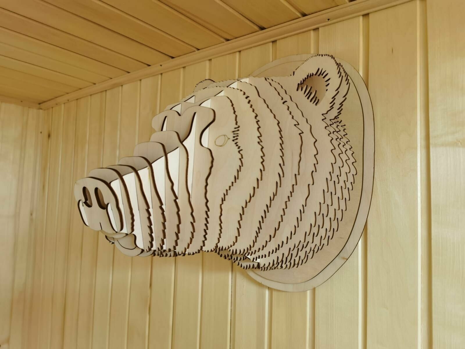 Панно настенное Голова медведя 40х30х37 панно декоративное на стену