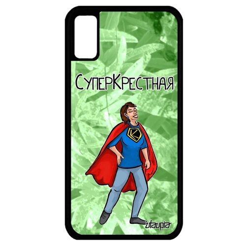 фото Чехол для apple iphone xs, "суперкрестная" веселый комичный utaupia
