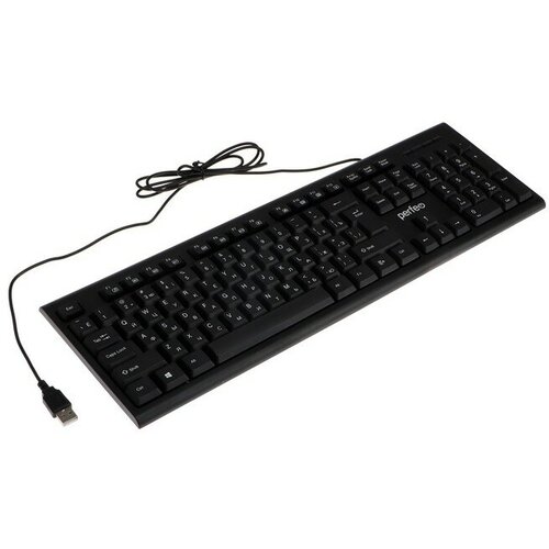 Клавиатура Perfeo CLASSIC, проводная, мембранная, 104 клавиши, USB, чёрная клавиатура проводная sven standard 301 usb 104 клавиши чёрная sv 03100301ub