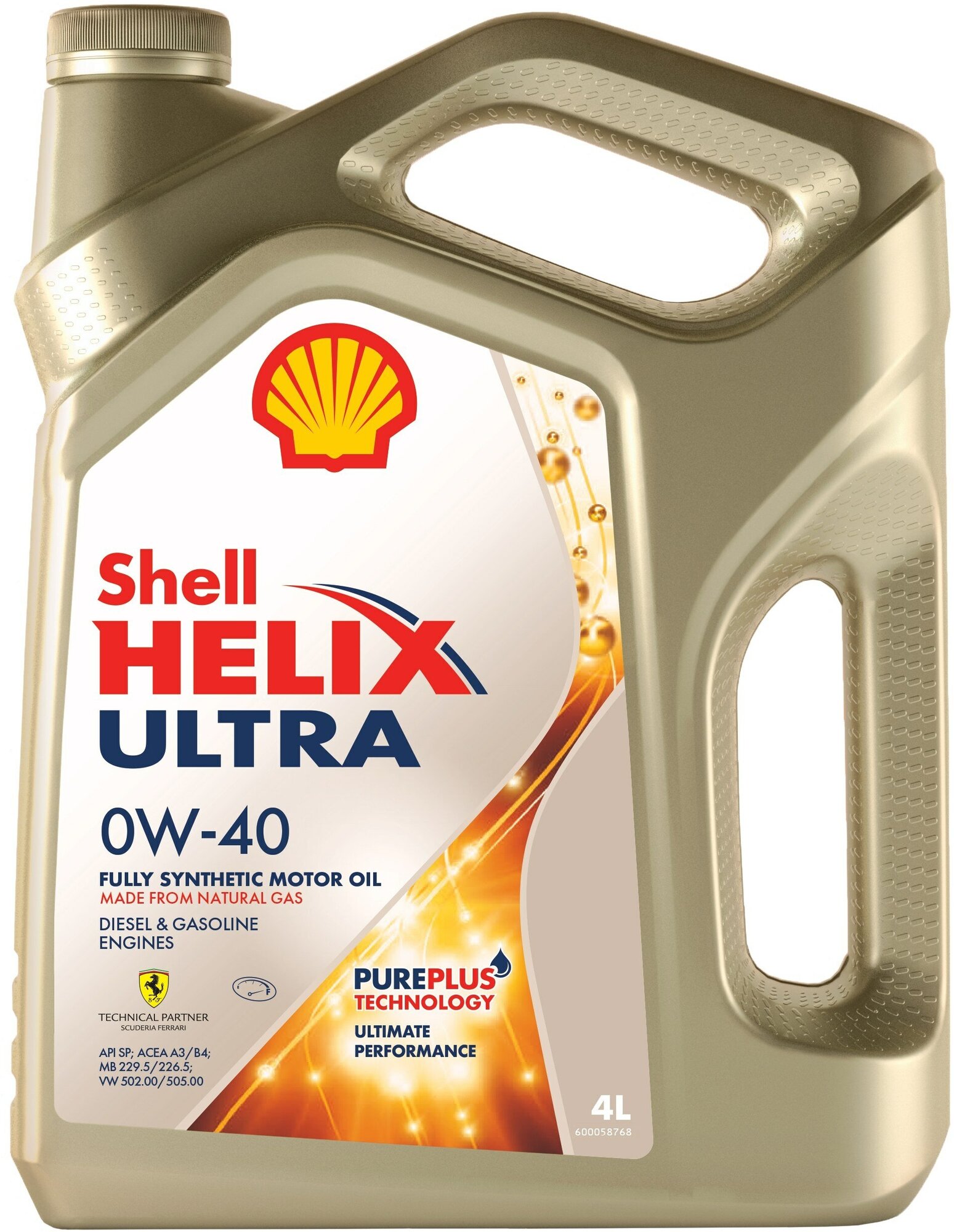 Синтетическое моторное масло SHELL Helix Ultra 0W-40 SP