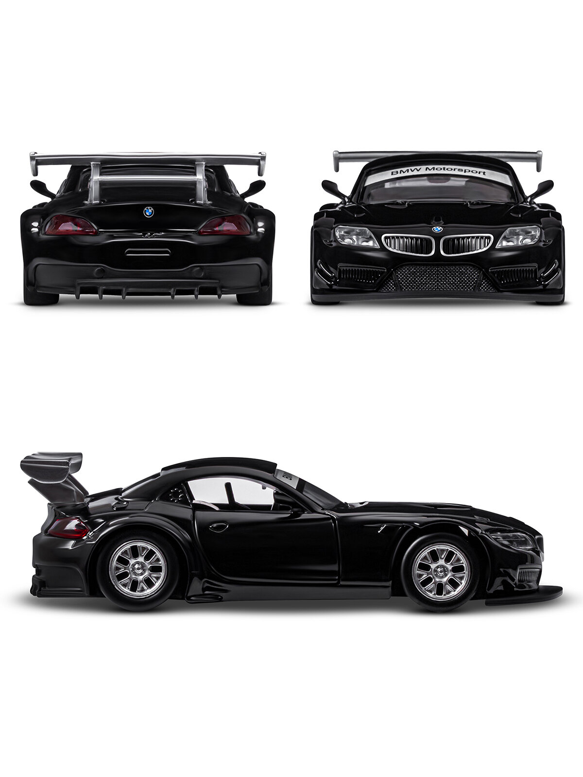 Машинка металлическая инерционная ТМ Автопанорама, BMW Z4 GT3, М1:38, черный, JB1200132
