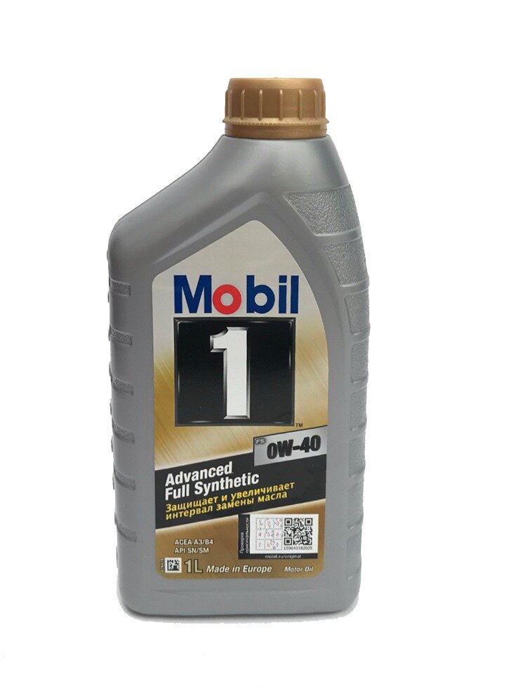 Синтетическое моторное масло MOBIL 1 FS 0W-40, 1 л, 1 шт.
