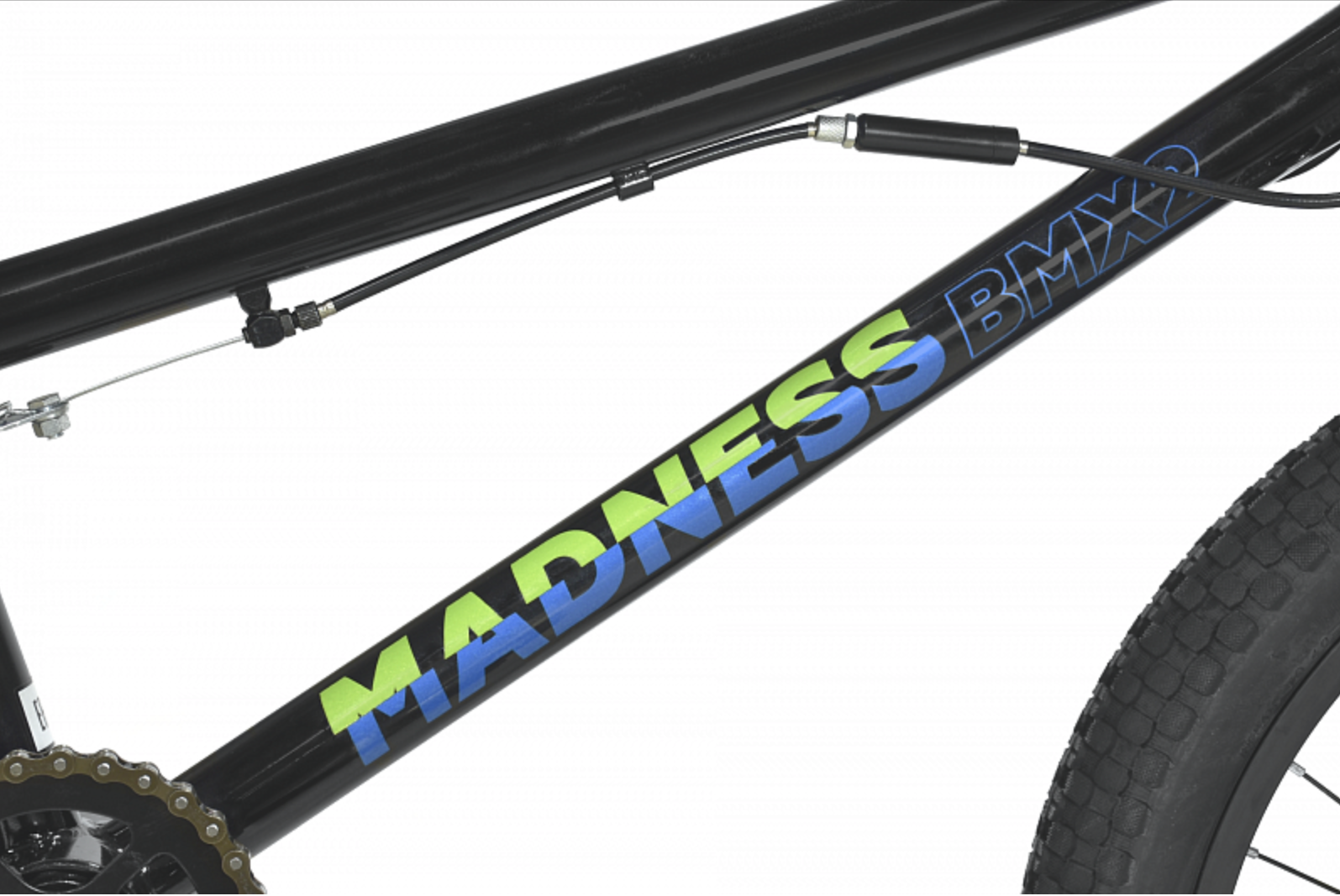 Велосипед STARK Madness BMX 2 (2022), BMX (взрослый), рама 9", колеса 20", черный/зеленый, 12.5кг [hq-0005130] - фото №7