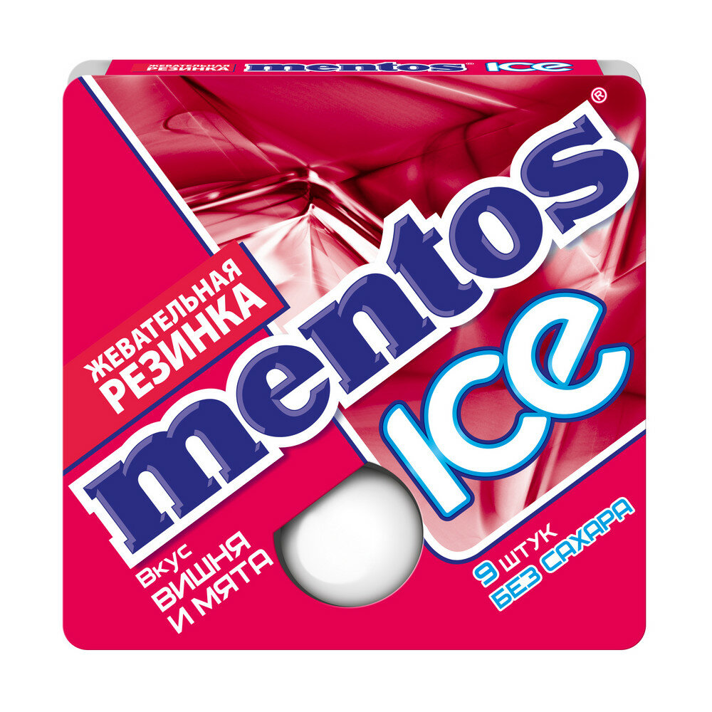 Жевательная резинка Mentos ICE, вишня и мята, 24 пачки по 12,9 г - фотография № 4