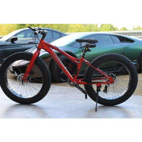 Фэтбайк Richiesto TT120 8s 24 Гидравлические тормоза Алюминиевая рама Взрослыйподростковый спортивный красный с надписью 2943500₽