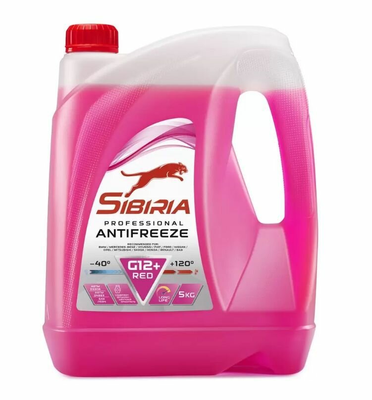 Антифриз SIBIRIA -40 G12+ RED 10 кг