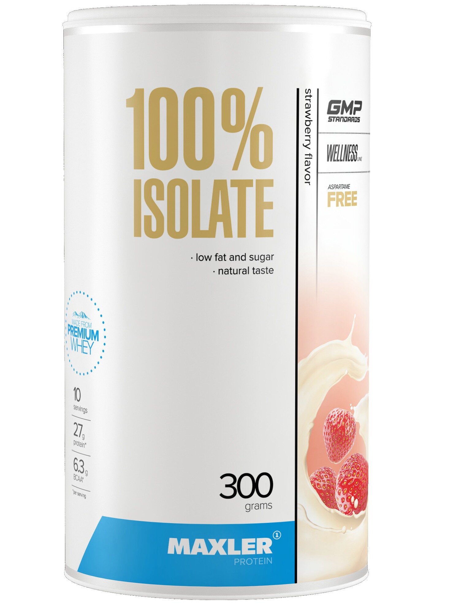 Изолят протеина MAXLER 100% Isolate 300 г, клубника