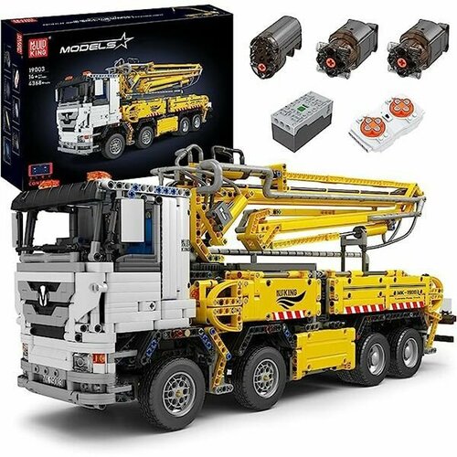 Конструктор Mould King 19003 Пневматические наливные строительные машины, с возможностью управления со смартфона, 4368 детали