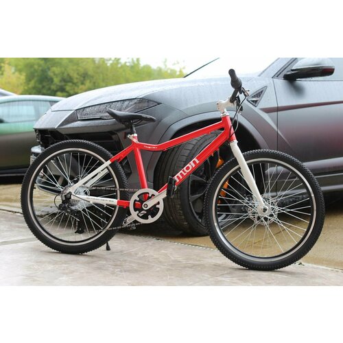 Велосипед на алюминиевой раме Richiesto ТT0717s 24Взрослыйспортивныйдетский Для активного отдыха Унисекс алый с надписью 2335400₽