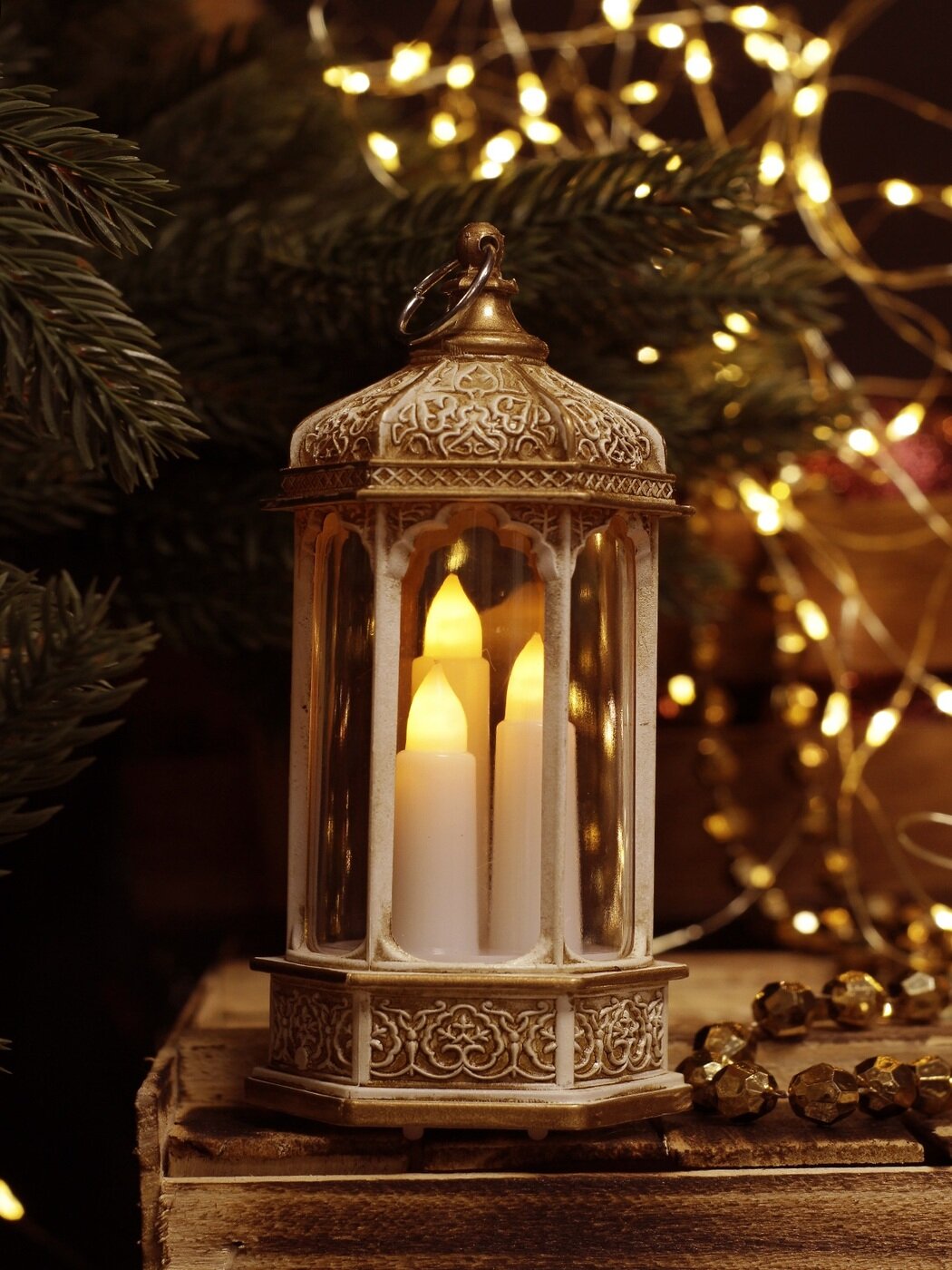 фото Новогодний светильник "Рождественская лампа" 14 см, China Dans, артикул F2111-2